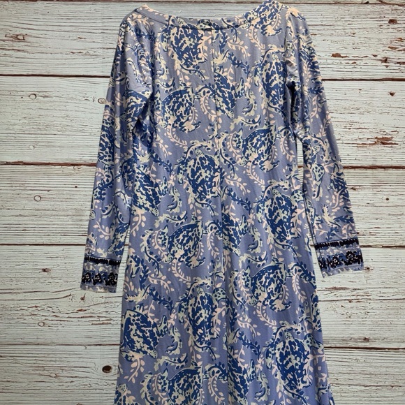 NWT Lilly Pulitzer UPF 50+ Faye Maxi Dress in Blue Peri Turtley Awesome Sz M - Picture 10 of 15